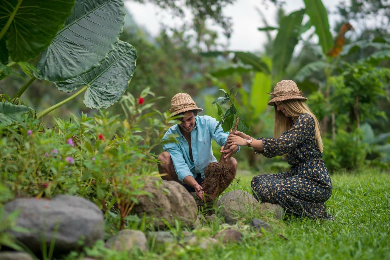 Wapa di Ume Sidemen Sidemen (Bali) Exterior foto A farmer and a volunteer in the garden of the Green Village